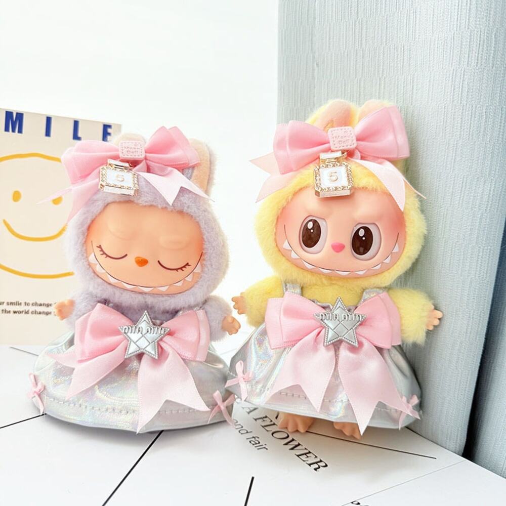 Clothes only!! Labubu 17cm keychain cute custom clothes outfits - 0416